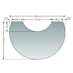 ORANIER Glas-Vorlegeplatte Zu Polar Neo 4