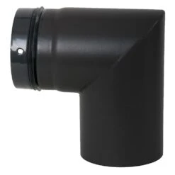 Ofenrohr-Bogen Für Pelletofen, Geschweißt, 90°, ø 100 Mm, Ohne Reinigungsdeckel