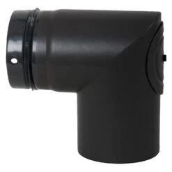 Ofenrohr-Bogen Für Pelletofen, Geschweißt, 90°, ø 100 Mm Mit Reinigungsdeckel