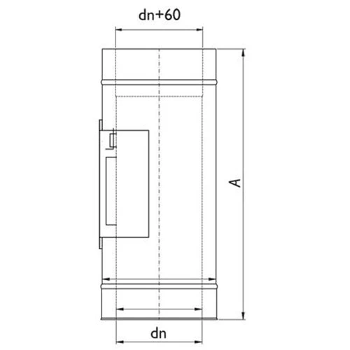 Schornstein, Rohr Mit Revisionsöffnung, Edelstahl, ø 113 Mm (173 Mm) 3 Schornstein, Rohr Mit Revisionsöffnung, Edelstahl, ø 113 Mm (173 Mm) – Bild 3