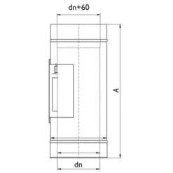 Schornstein, Rohr Mit Revisionsöffnung, Edelstahl, Für ø 180 Mm (240 Mm) -Ofen Experte Verkäufe pot rew 450 1280x1280 6