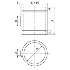 Schornstein, Prüföffnung, Edelstahl, ø 250 Mm (310 Mm) -Ofen Experte Verkäufe potde 450 1280x1280 8