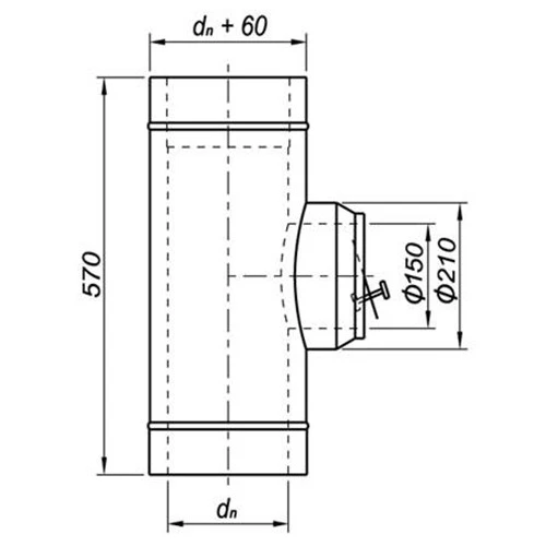 Schornstein, Rohr Mit Rundem Zugbegrenzer, Edelstahl, ø 160 Mm (220 Mm) 3 Schornstein, Rohr Mit Rundem Zugbegrenzer, Edelstahl, ø 160 Mm (220 Mm) – Bild 3