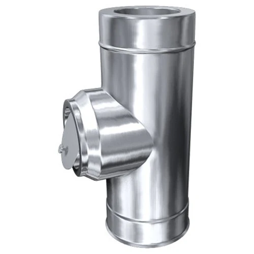 Schornstein, Rohr Mit Rundem Zugbegrenzer, Edelstahl, ø 160 Mm (220 Mm) 1 Schornstein, Rohr Mit Rundem Zugbegrenzer, Edelstahl, ø 160 Mm (220 Mm)
