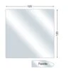 Funkenschutzplatte, Glasbodenplatte Mit Facette, Quadrat, 6 Mm Stark, 120 X 120 Cm