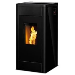 Pelletofen Rika FILO RAO (8 KW) -Ofen Experte Verkäufe rika filo glas schwarz 1000 1280x1280 1