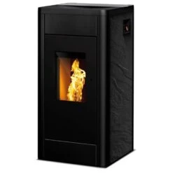 Pelletofen Rika FILO RAO (8 KW) -Ofen Experte Verkäufe rika filo schiefer schwarz 1000 1280x1280 1