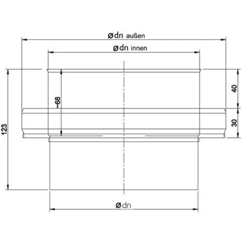 Übergangsstück Von Doppelwandig Auf Einwandig Mit Endstück, Edelstahl, ø 250 Mm 3 Übergangsstück Von Doppelwandig Auf Einwandig Mit Endstück, Edelstahl, ø 250 Mm – Bild 3
