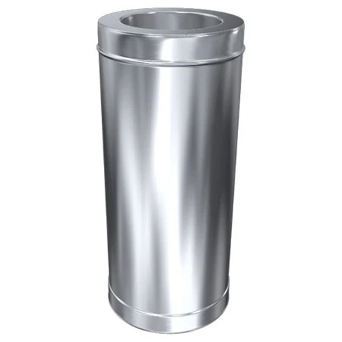 Rohr 1000 Mm, Edelstahl Doppelwandig, 113 Mm, Kürzbar 2 Rohr 1000 Mm, Edelstahl Doppelwandig, 113 Mm, Kürzbar – Bild 2