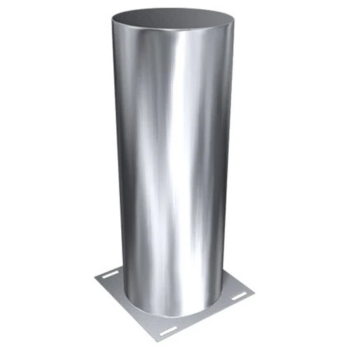 Schornstein, Standfuß L=995 Mm, Edelstahl, ø 120 Mm (180 Mm) 1 Schornstein, Standfuß L=995 Mm, Edelstahl, ø 120 Mm (180 Mm)