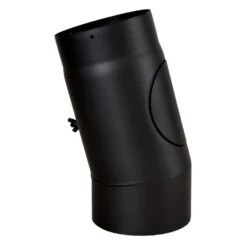 Ofenrohr, Rauchrohr, Bogen, Mit Tür, Verschliffen, Senotherm, 15°, ø 120 Mm