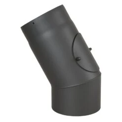 Ofenrohr, Rauchrohr, Bogen, Senotherm, 30°, Mit Tür, ø 130 Mm