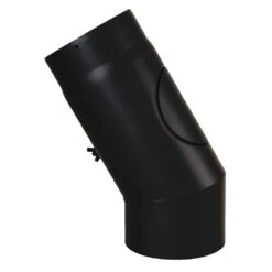 Ofenrohr, Rauchrohr, Bogen, Verschliffen, Senotherm, 30°, Mit Tür, ø 150 Mm