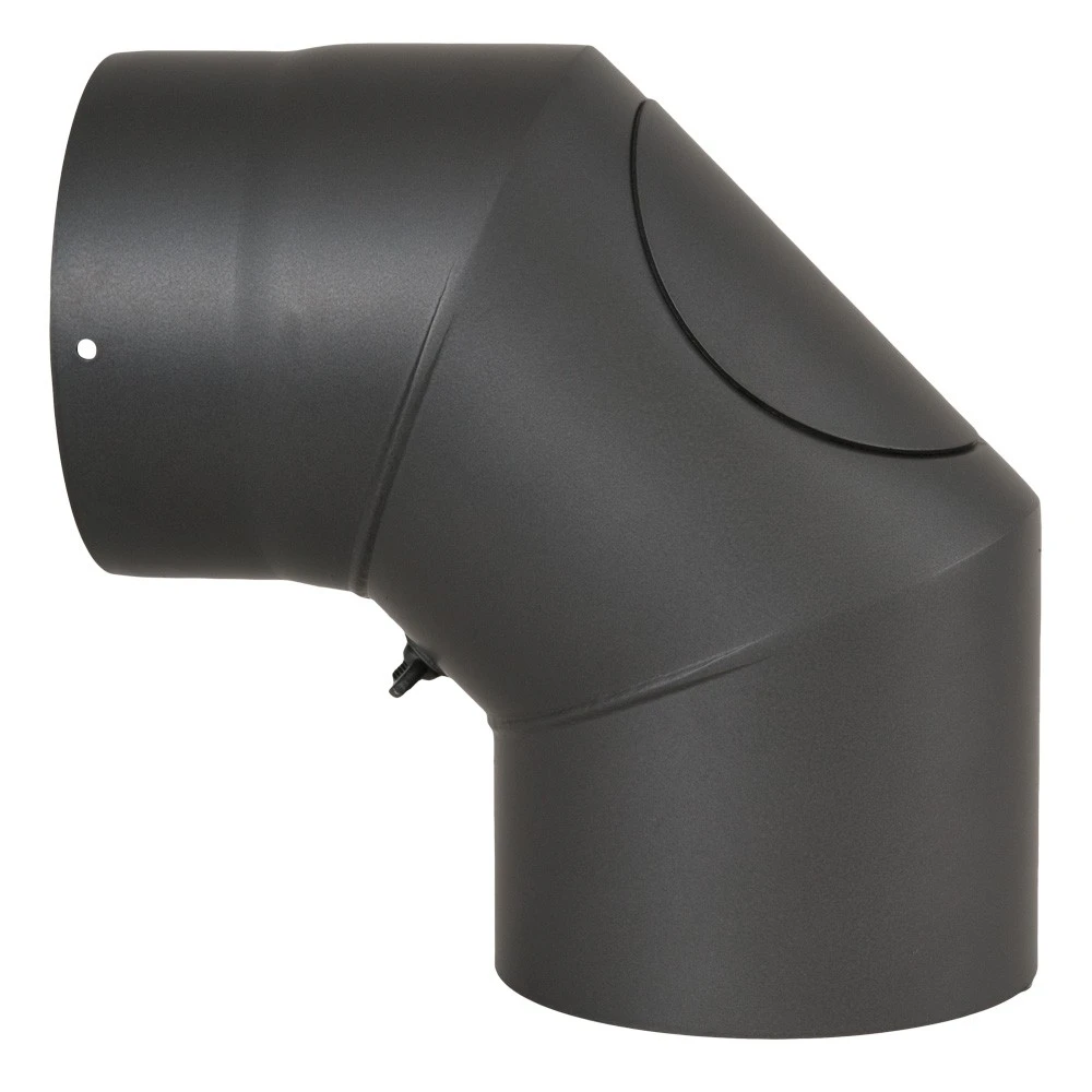 Ofenrohr, Rauchrohr, Bogen, Verschliffen, Senotherm, 90°, Mit Tür, ø 130 Mm 3 Ofenrohr, Rauchrohr, Bogen, Verschliffen, Senotherm, 90°, Mit Tür, ø 130 Mm – Bild 3