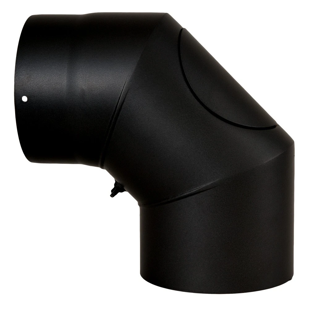 Ofenrohr, Rauchrohr, Bogen, Verschliffen, Senotherm, 90°, Mit Tür, ø 130 Mm 2 Ofenrohr, Rauchrohr, Bogen, Verschliffen, Senotherm, 90°, Mit Tür, ø 130 Mm – Bild 2