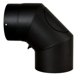 Ofenrohr, Rauchrohr, Bogen, Mit Tür, Verschliffen, 90°, Senotherm, ø 150 Mm