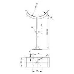 Stütze Für Rauchrohrleitung, Edelstahl, Für ø 180 Mm (240 Mm) -Ofen Experte Verkäufe srtde 450 1280x1280 7