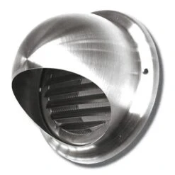 Lufthaube Mit Lamellengitter, ø 125 Mm, Edelstahl Gebürstet