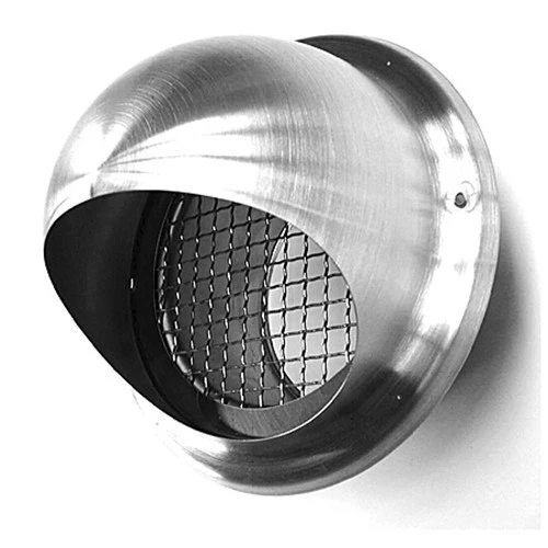 Lufthaube Mit Lochgitter, ø 125 Mm, Edelstahl Gebürstet 1 Lufthaube Mit Lochgitter, ø 125 Mm, Edelstahl Gebürstet