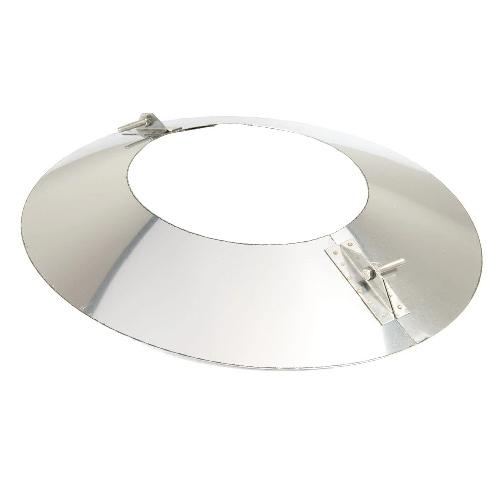 Schornstein, Wandblende Oval 2-teilig 30°, Edelstahl, ø 150 Mm (210 Mm) 2 Schornstein, Wandblende Oval 2-teilig 30°, Edelstahl, ø 150 Mm (210 Mm) – Bild 2