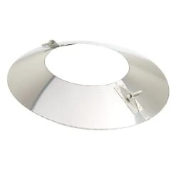 Schornstein, Wandblende Oval 2-teilig 30°, Edelstahl, ø 225 Mm (285 Mm)