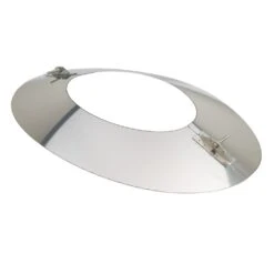 Schonstein, Wandblende Oval 2-teilig 45°, Edelstahl, ø 250 Mm (310 Mm)