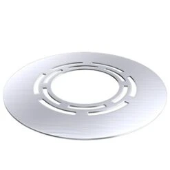 Deckenblende Mit Hinterlüftung, 45°, Edelstahl, Für ø 120 Mm (180 Mm)