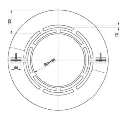 Deckenblende Zweiteilig Mit Hinterlüftung (Breite 120 Mm), 0°, Edelstahl, Für ø 150 Mm -Ofen Experte Verkäufe wbthrg12 450 1280x1280 2
