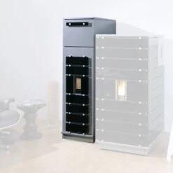 Wodtke Ivo.tower Pellet Vorratsbehälter - Glasdekor: Black