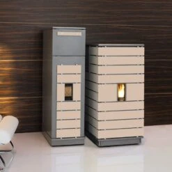 Wodtke Ivo.tower Pellet Vorratsbehälter - Glasdekor: Latte M